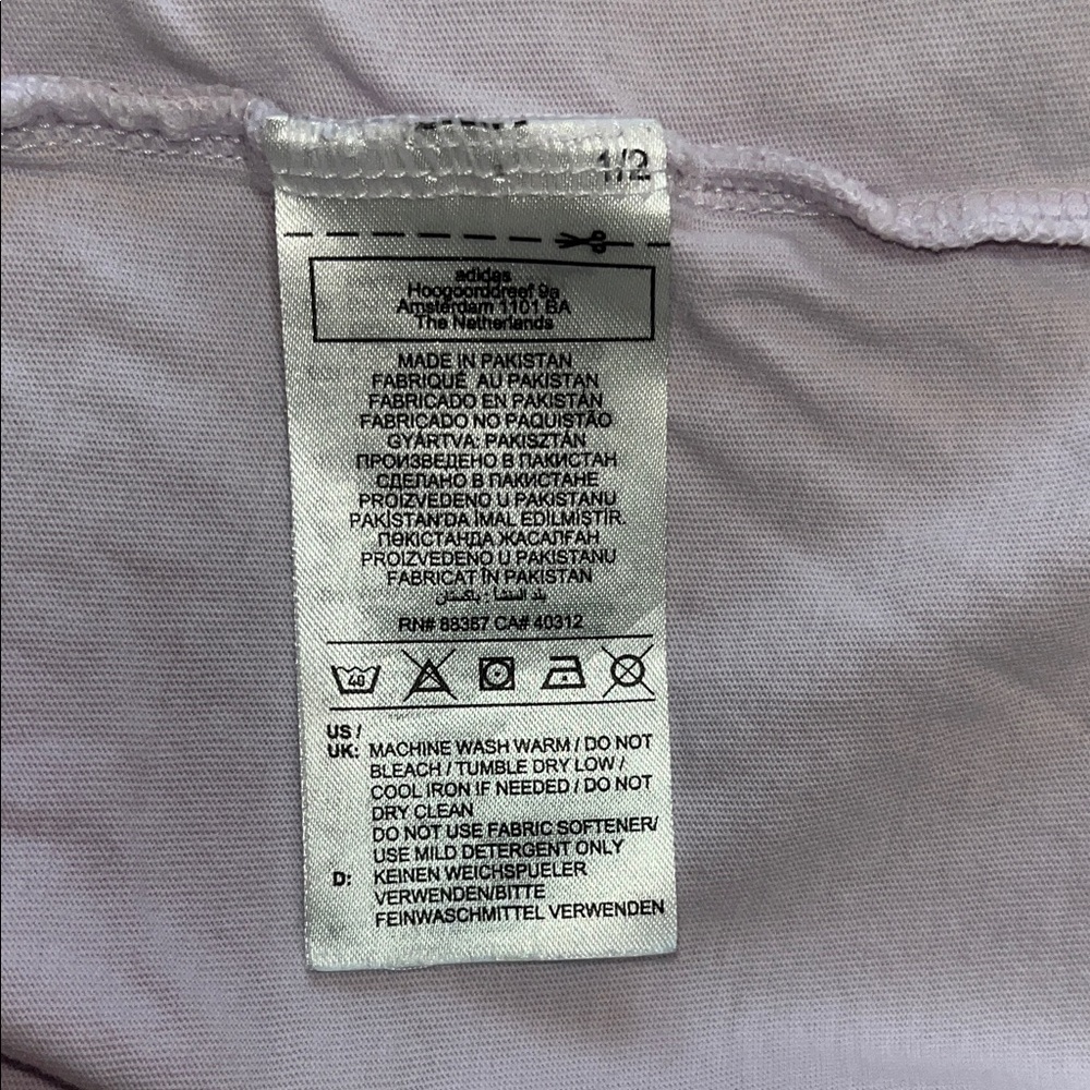 Adidas Lavender Short Sleeve Crewneck Tee Size XL - Picture 6 of 6